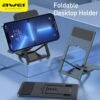 AWEI Original X28 Portable Foldable Phone Holder for SmartPhone & Tablet – Black