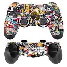 2-Pack PS4 High Copy Wireless Controller with Graffiti Design